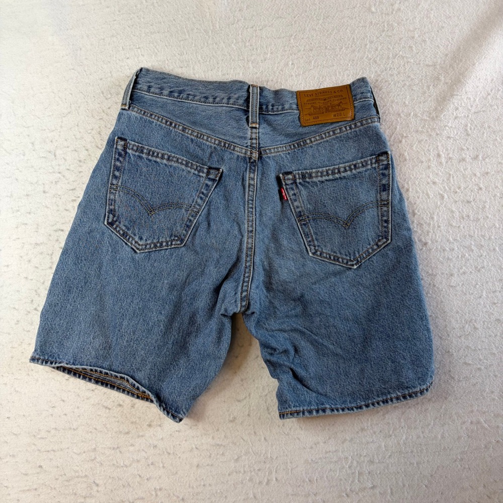 Levi's Premium Denim Shorts Mens 28 Blue High Rise 501 Cut Off Style
